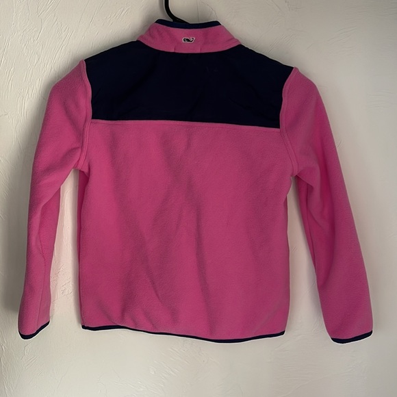 Vineyard Vines Girls Pink Fleece Pullover Size 8-10 - Picture 2 of 4
